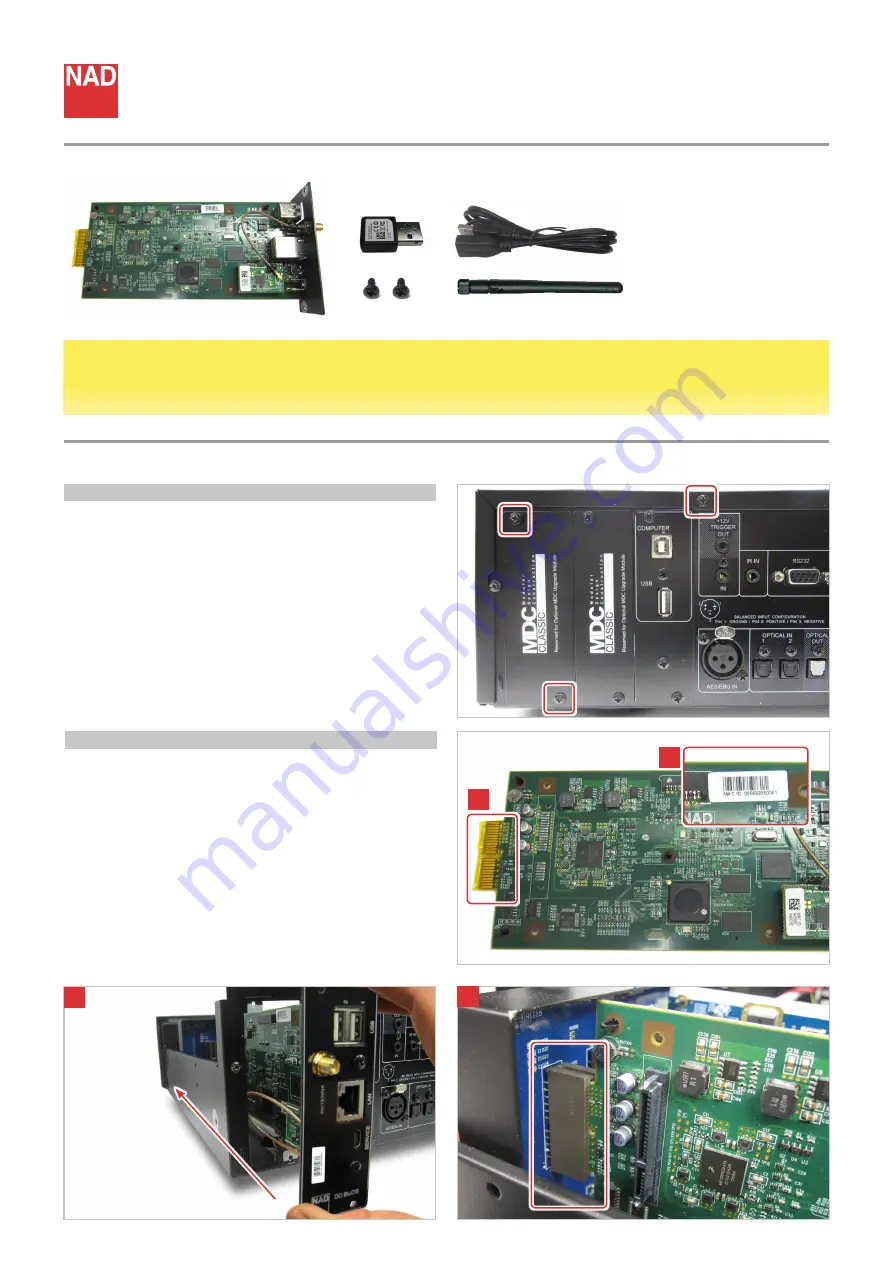 NAD DD BluOS Mounting Instructions Download Page 1