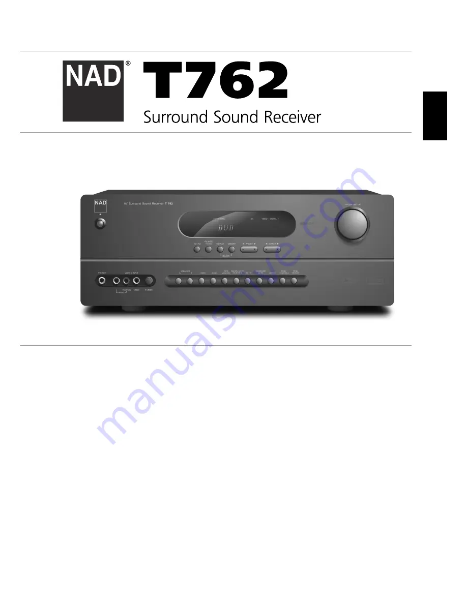 NAD T762 Скачать руководство пользователя страница 1