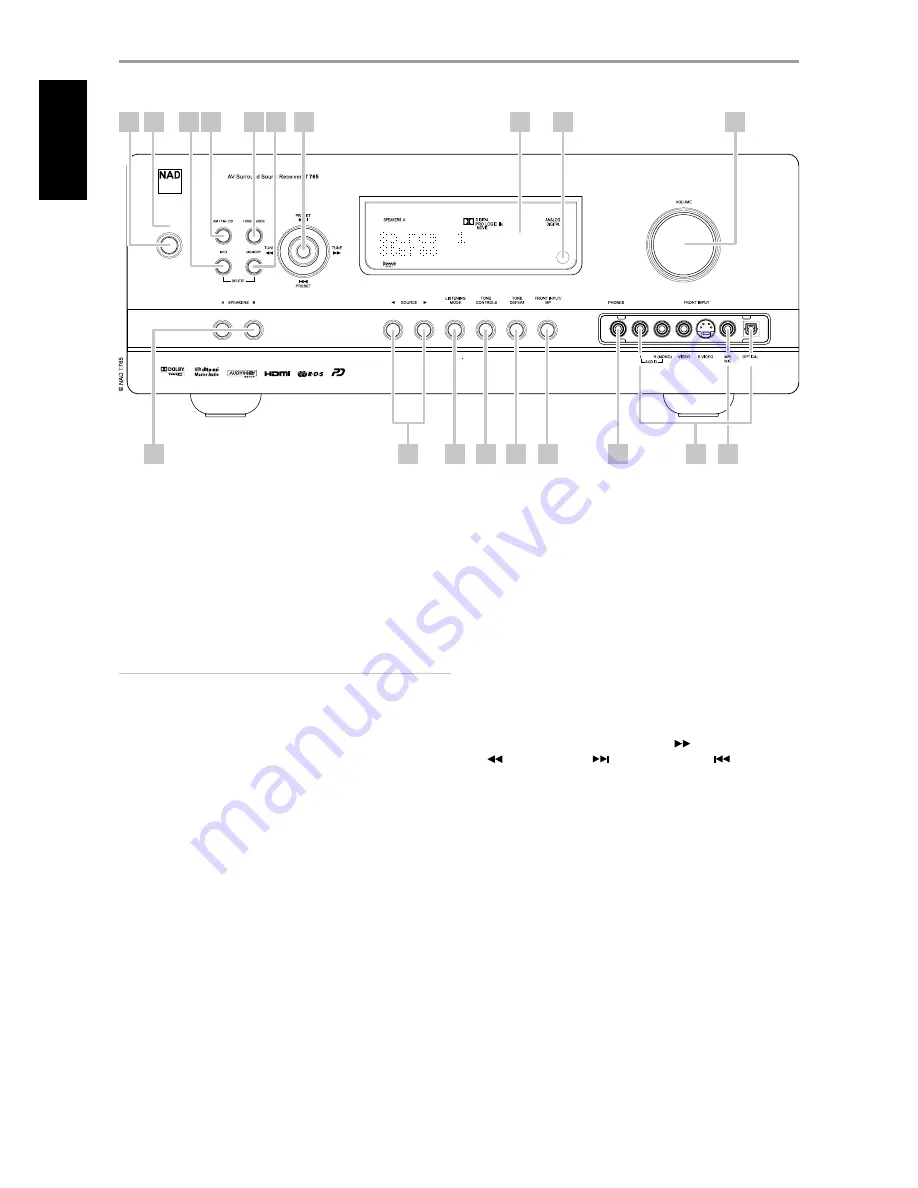 NAD T765 Owner'S Manual Download Page 8