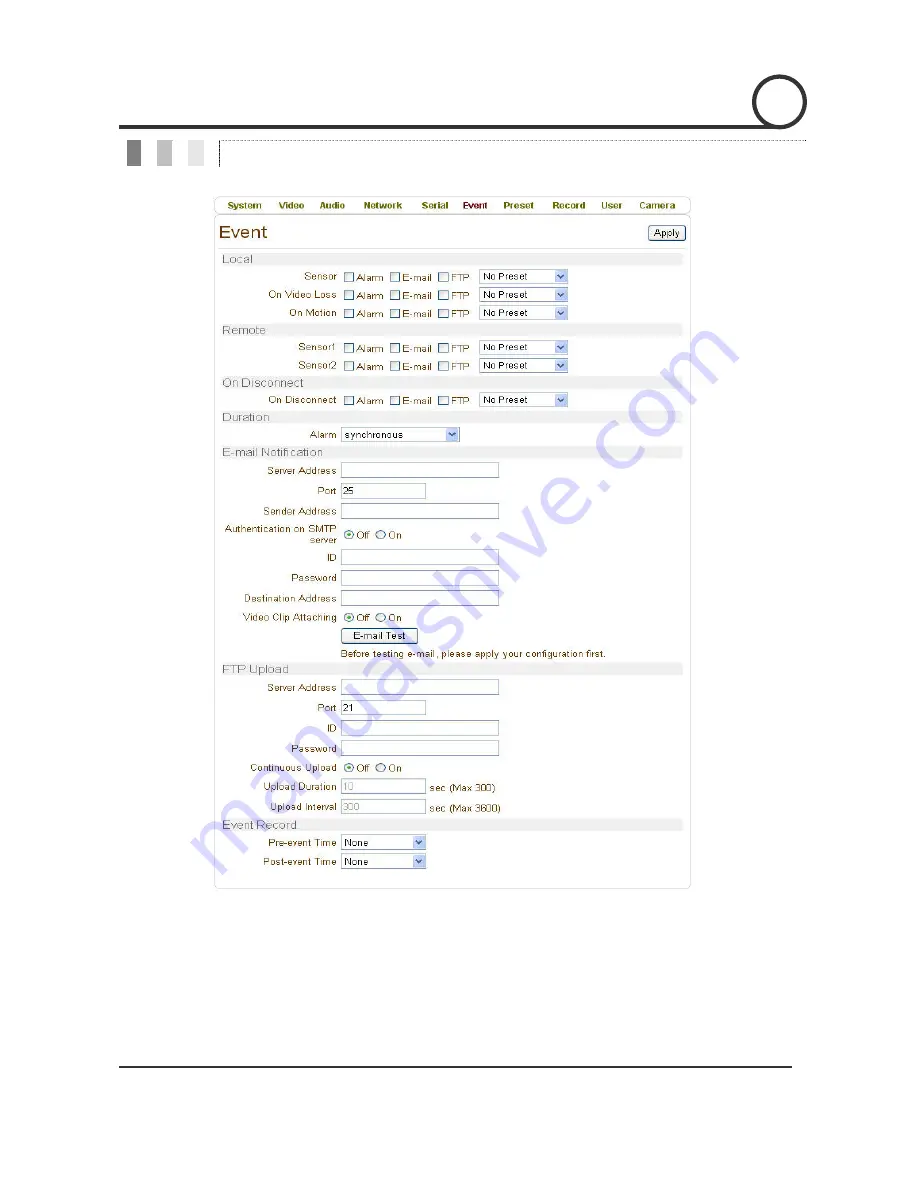 Nadatel NCAM-370-X10 Network Manual Download Page 30