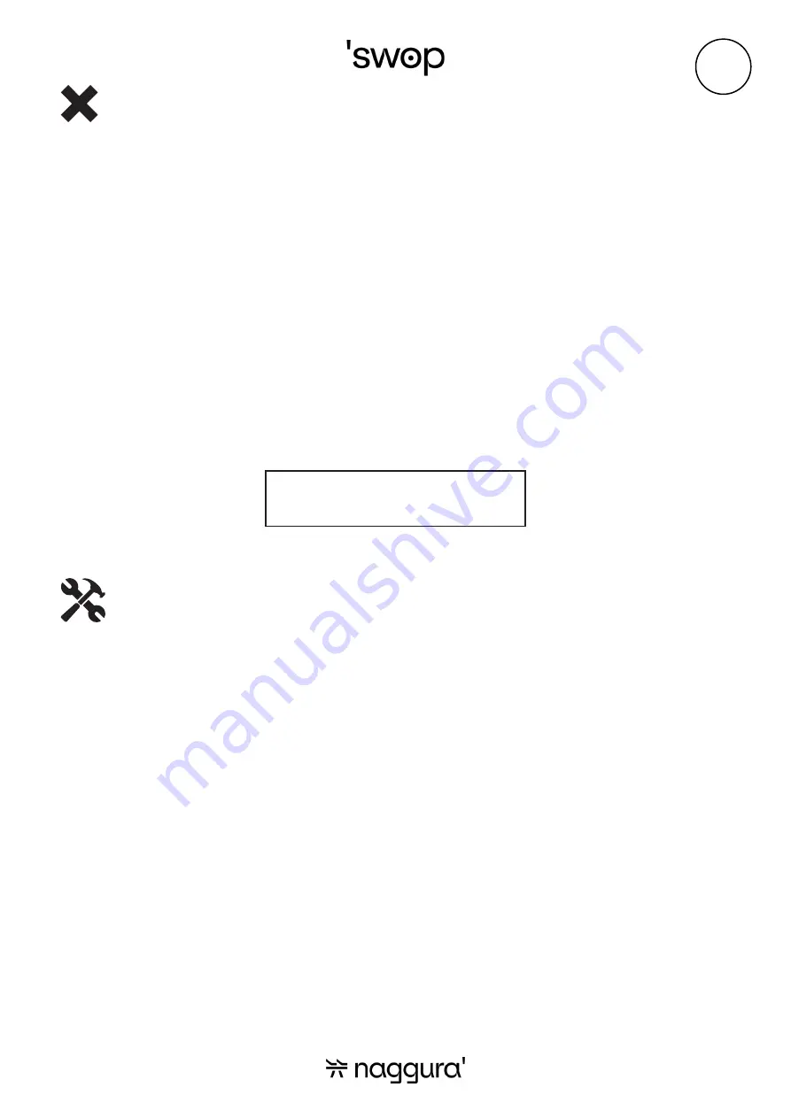 Naggura SWOP S301 Instruction Manual Download Page 16