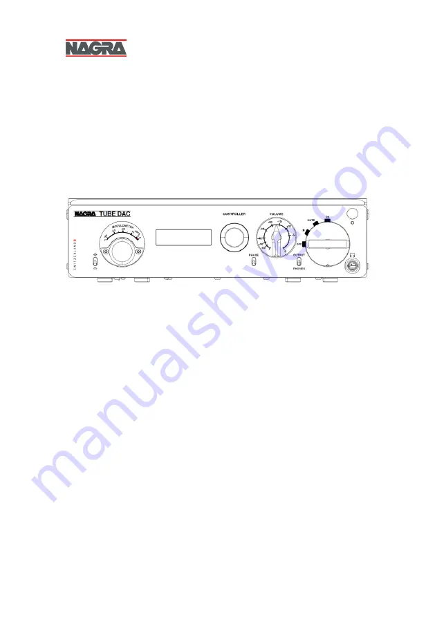 Nagra TUBE DAC Скачать руководство пользователя страница 1