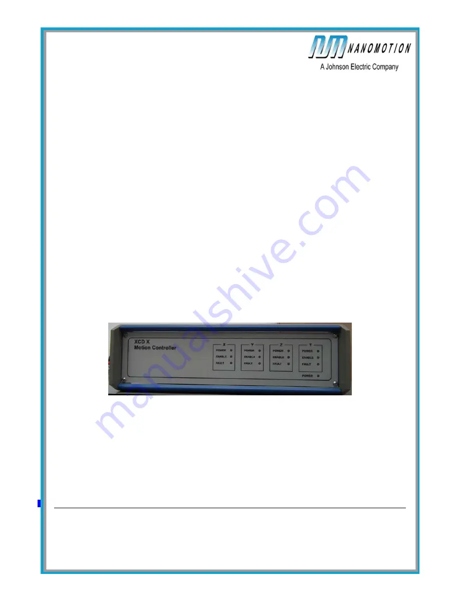 Nanomotion XCDX User Manual Download Page 1