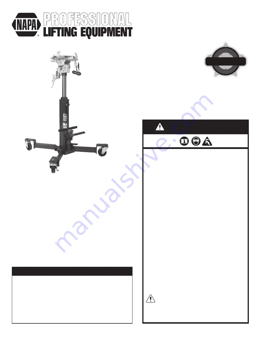 Napa 791-7140 D Operating Manual & Parts List Download Page 11