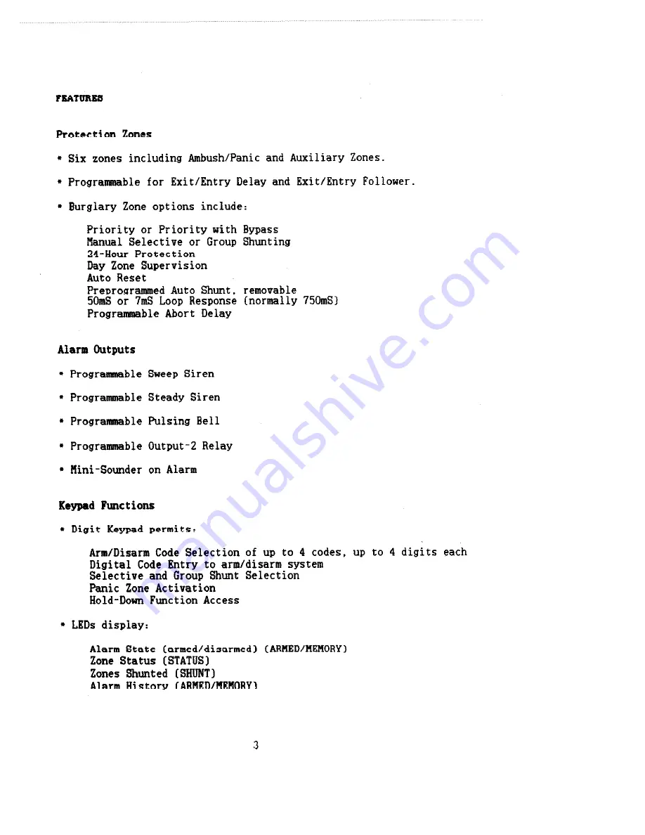 NAPCO Magnum Alert-825HS Operating & Installation Instructions Manual Download Page 3