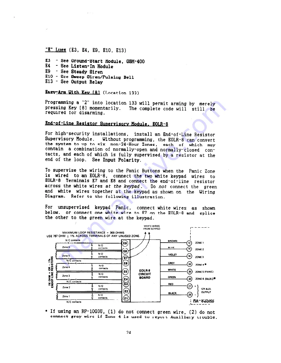 NAPCO Magnum Alert-825HS Operating & Installation Instructions Manual Download Page 24