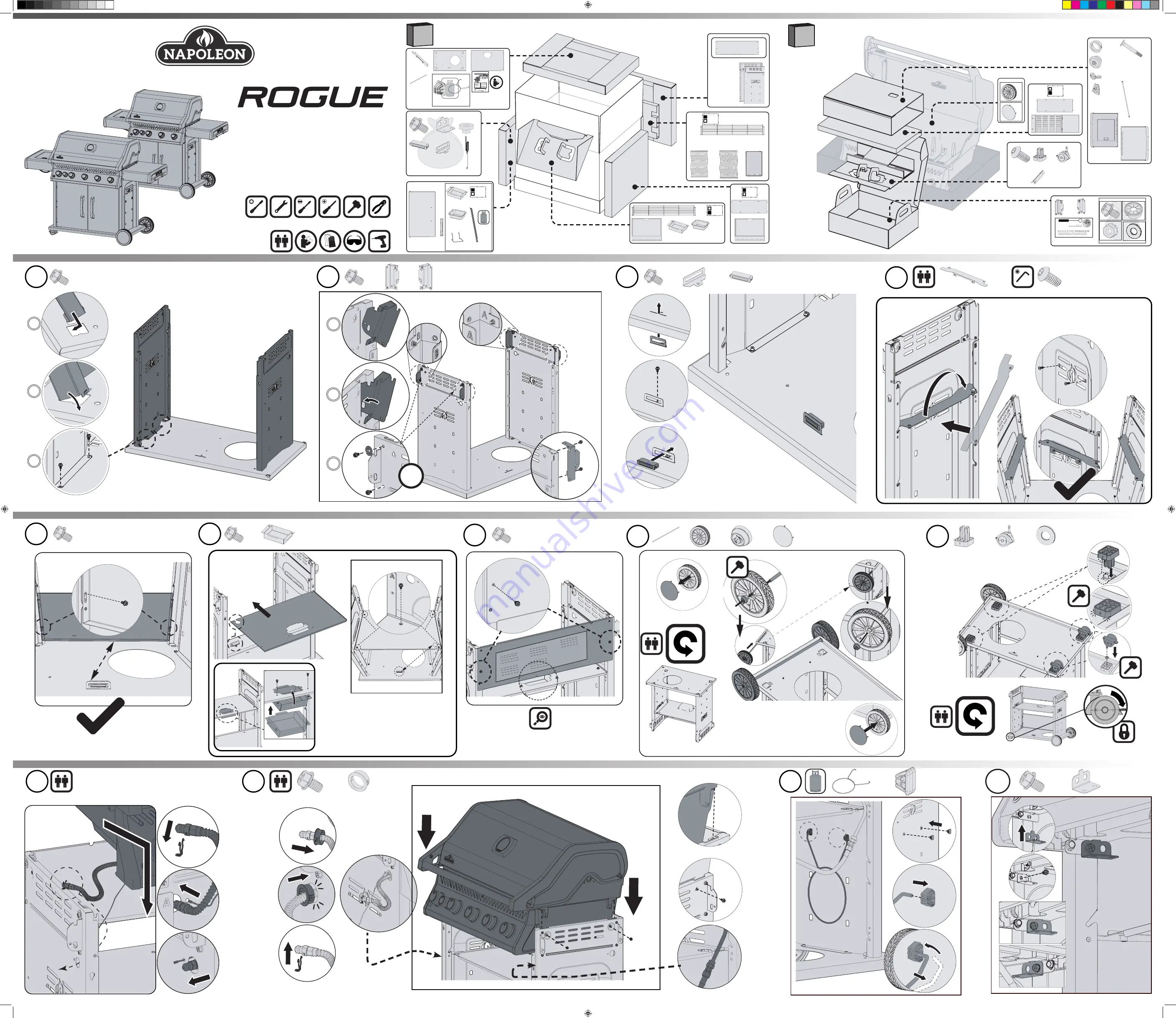 Napoleon ROGUE XT625-1 Quick Assembly Manual Download Page 3