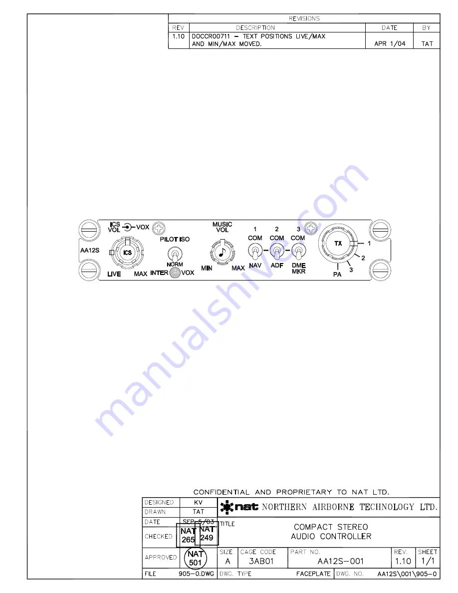 Nat SM69 Installation And Operation Manual Download Page 16