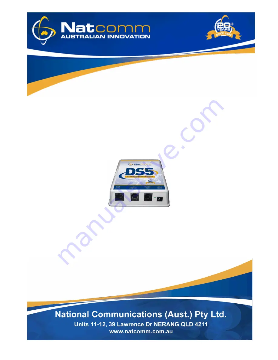 NatComm DS5 User Manual Download Page 1