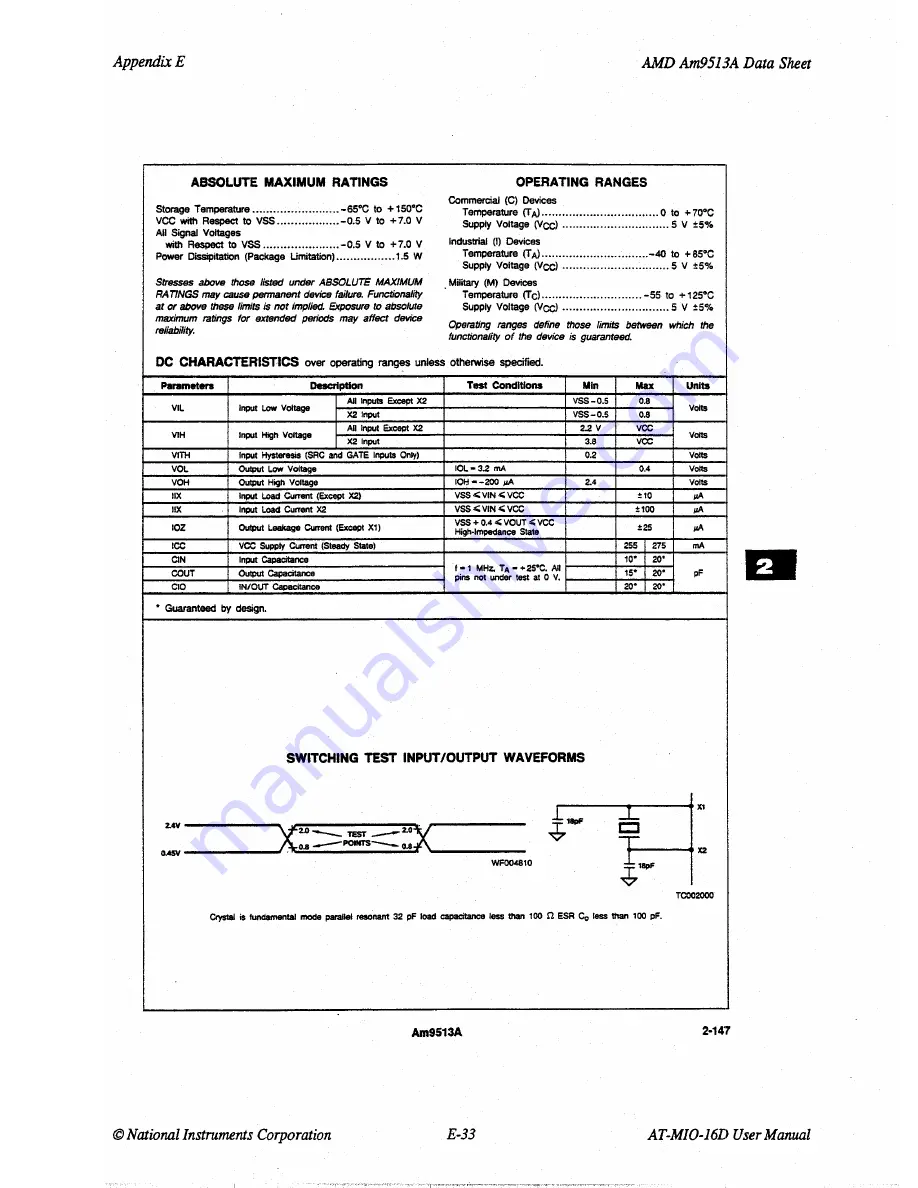 National Instruments AT-MIO-16D User Manual Download Page 237