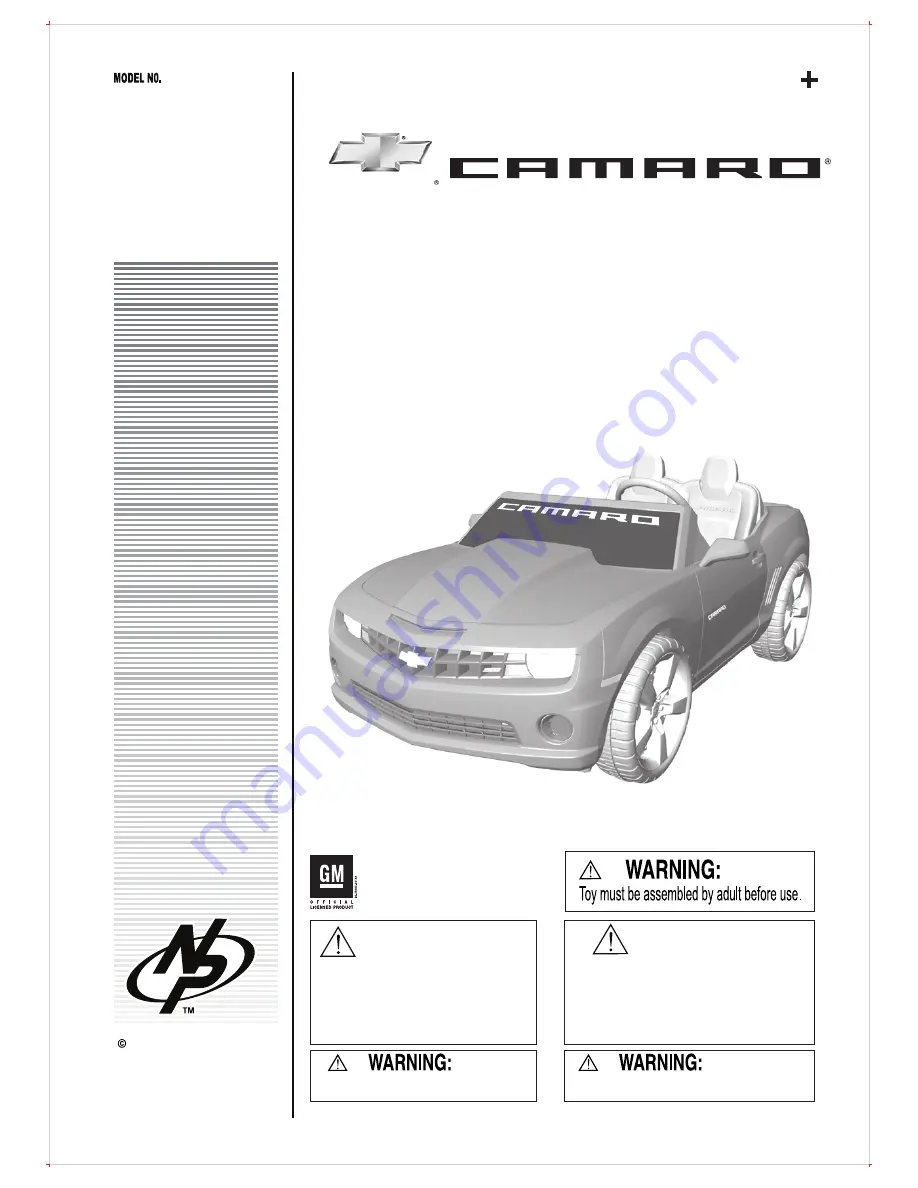 National Products 810 Скачать руководство пользователя страница 1