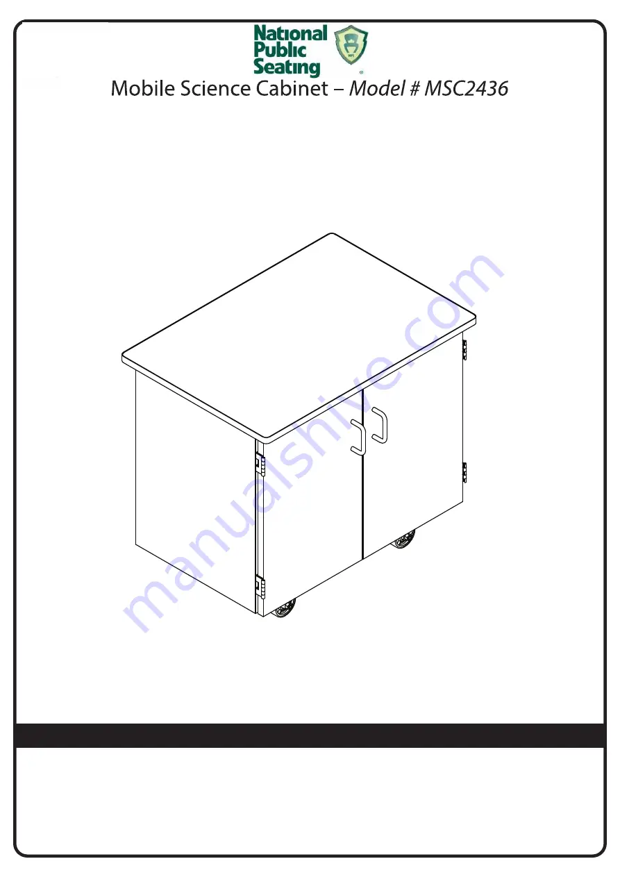 National Public Seating MSC2436 Assembly Manual Download Page 1