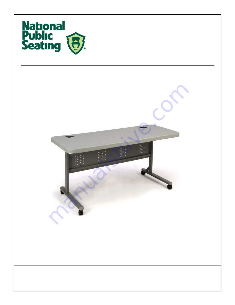 National Public Seating Plastic Flip-n-Store Table Assembly Instructions Download Page 1