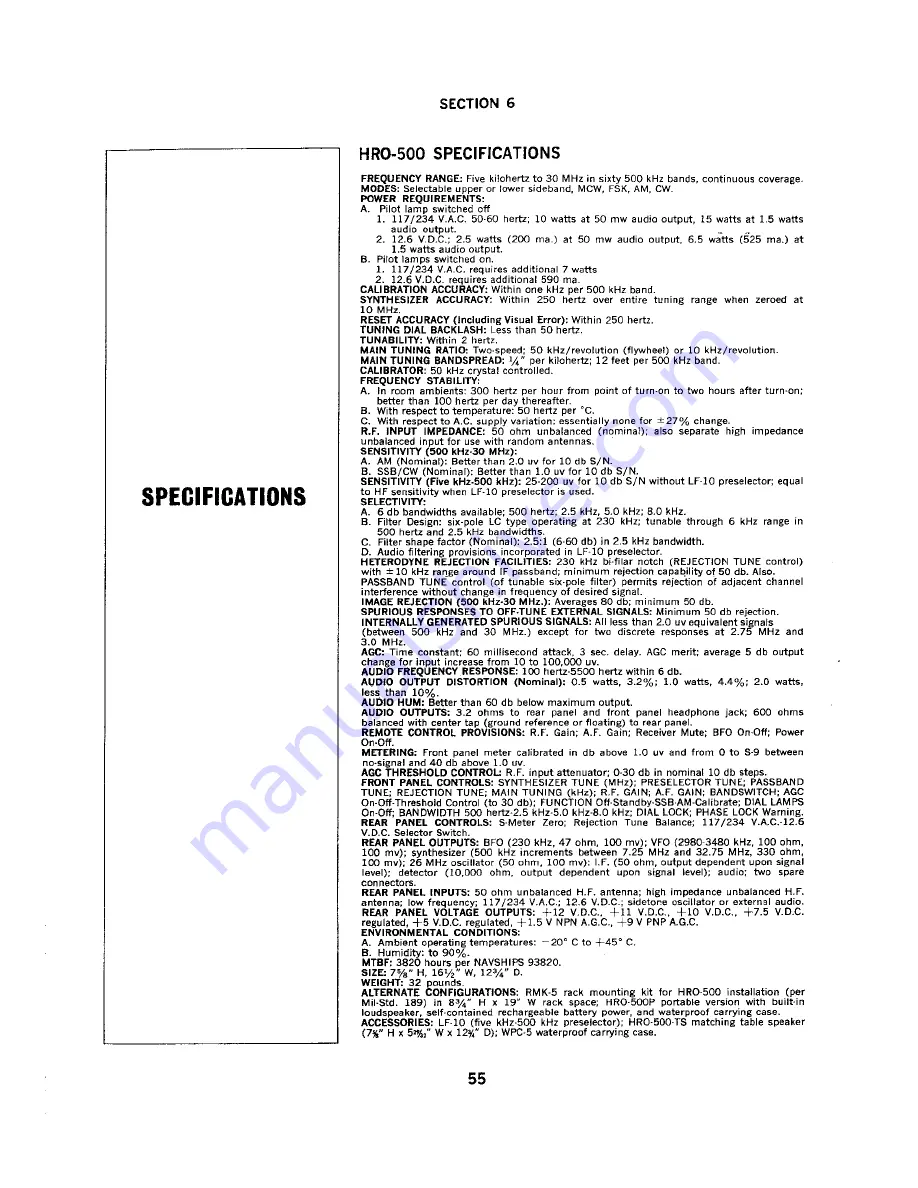 National Radio HRO-500 Manual Download Page 57