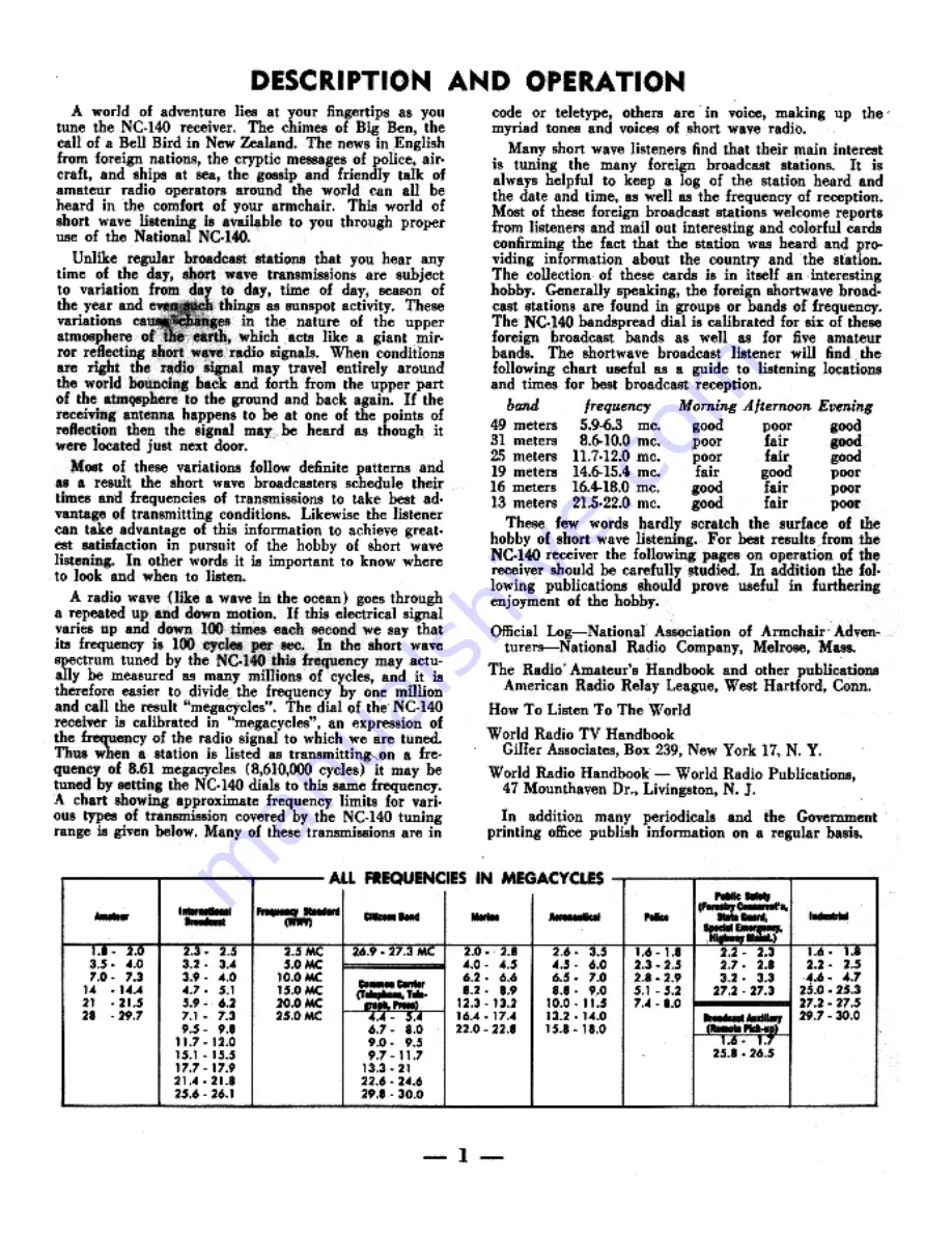 National Radio NC-140 Instruction Manual Download Page 3