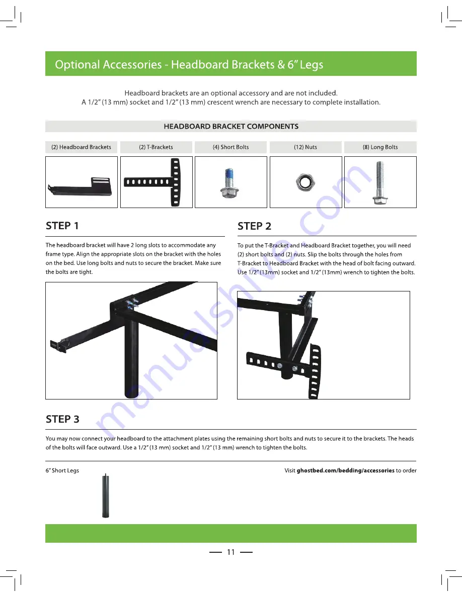 Nature's Sleep GHOSTBED POWER ADJUSTABLE BASE Owner'S Manual Download Page 13