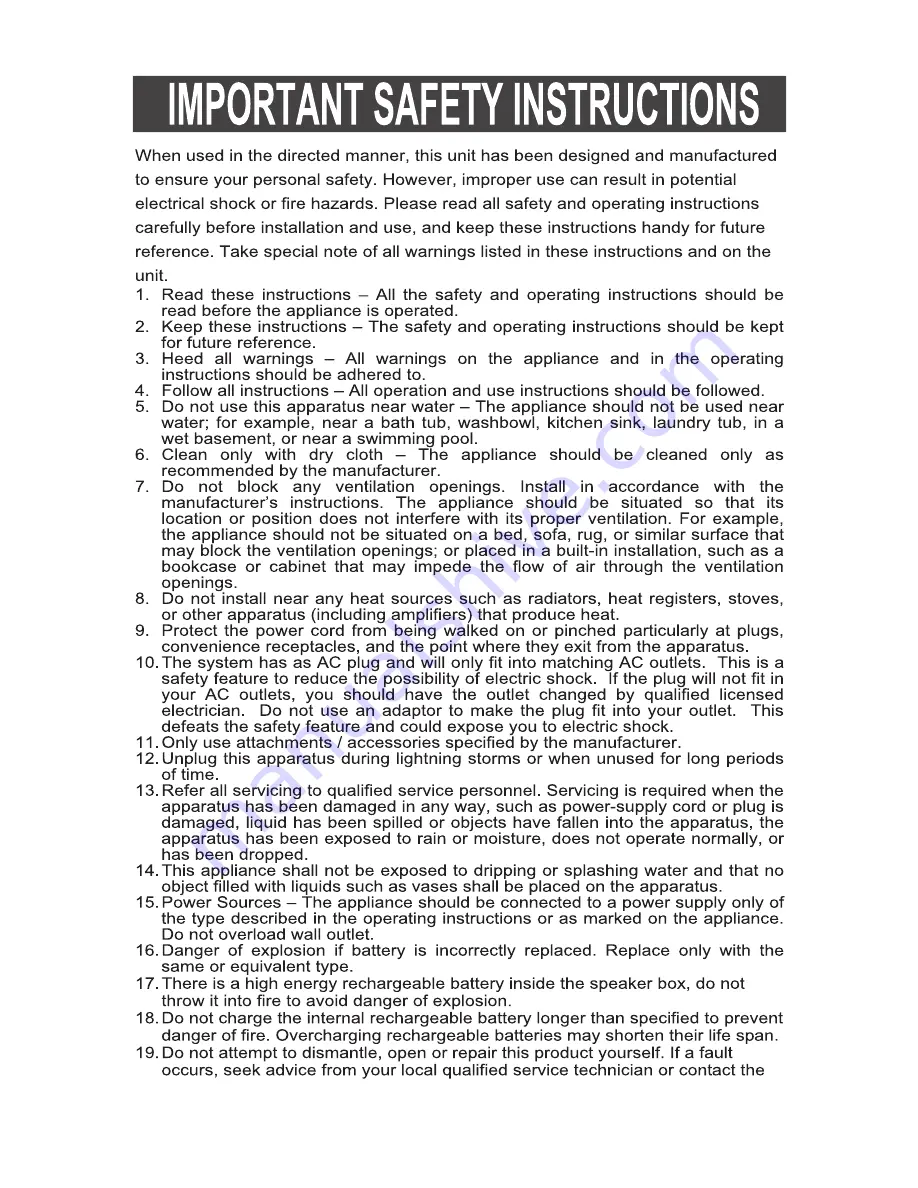 Naxa NI-3107 Owner'S Manual Download Page 2