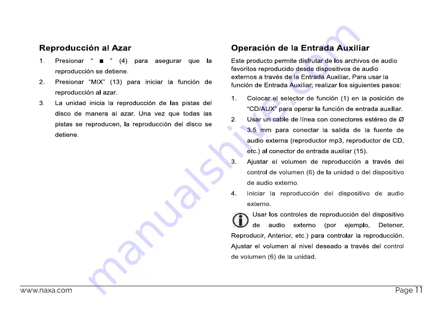 Naxa NPB-254 Instruction Manual Download Page 27