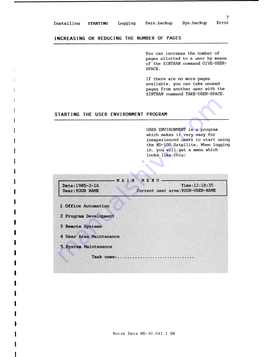 ND ND-100 SATELLITE Operator'S Manual Download Page 12