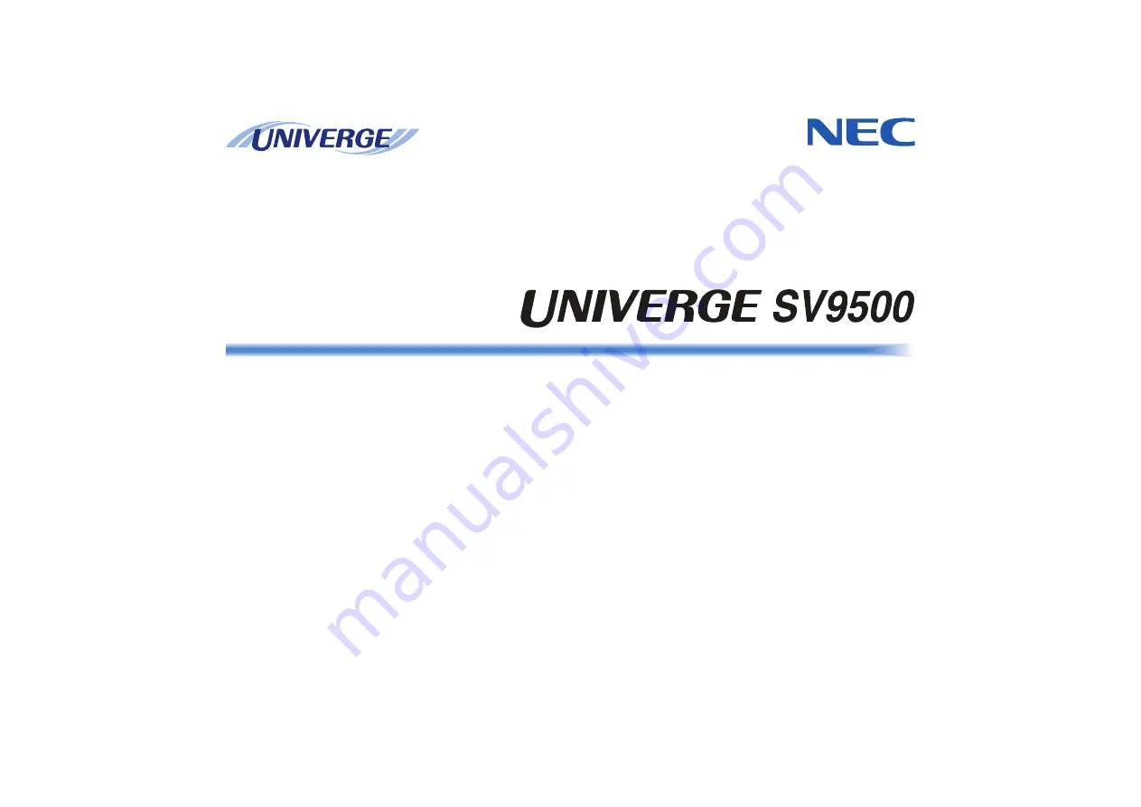 NEC DT410 Series User Manual Download Page 1