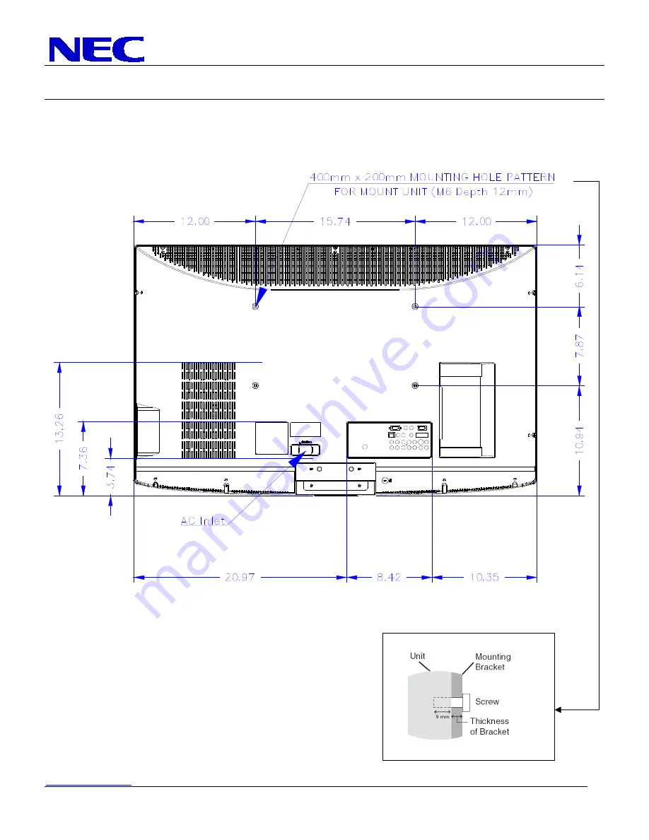 NEC E421 Installation Manual Download Page 4