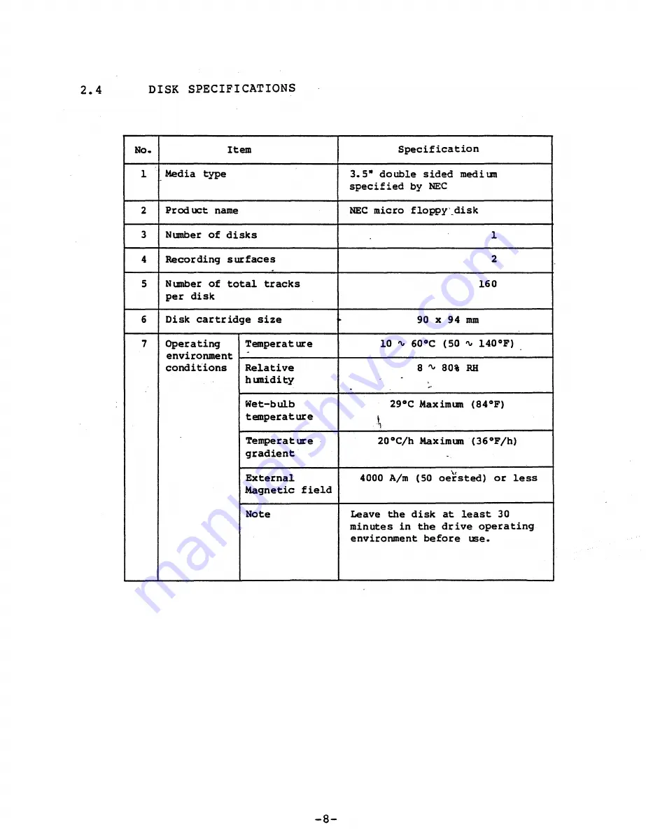 NEC FDI036A Product Description Download Page 14