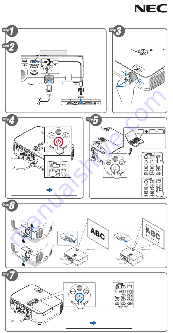 NEC ME401W Quick Start Manual Download Page 1