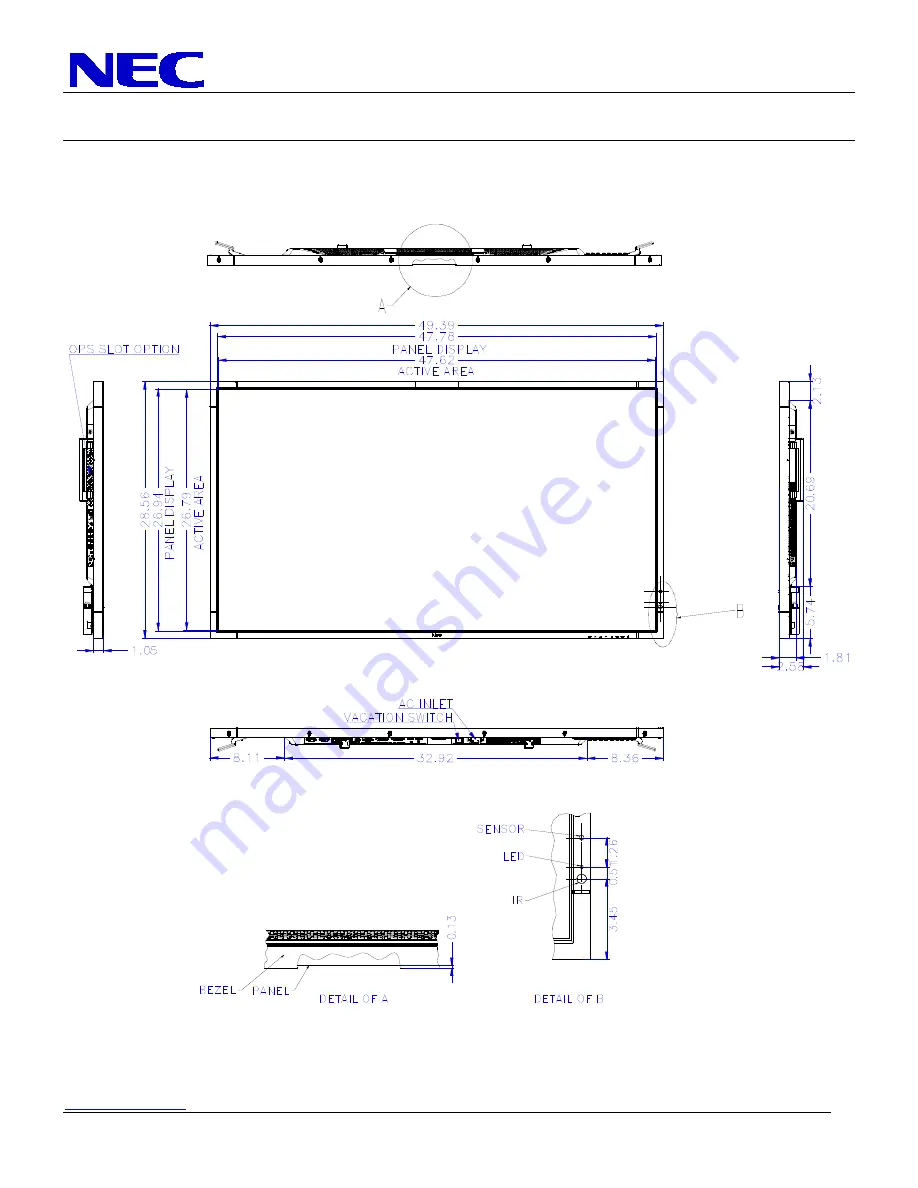 NEC MultiSync X552S Скачать руководство пользователя страница 3