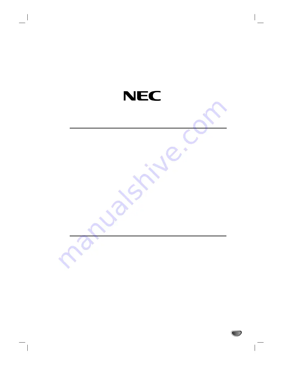 NEC NDV-24 Owner'S Manual Download Page 27