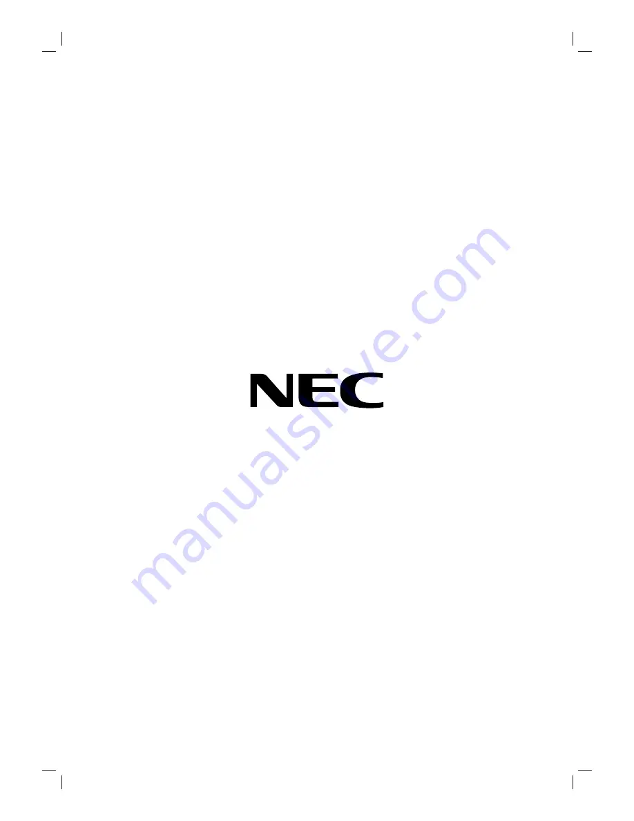 NEC NDV-24 Owner'S Manual Download Page 28