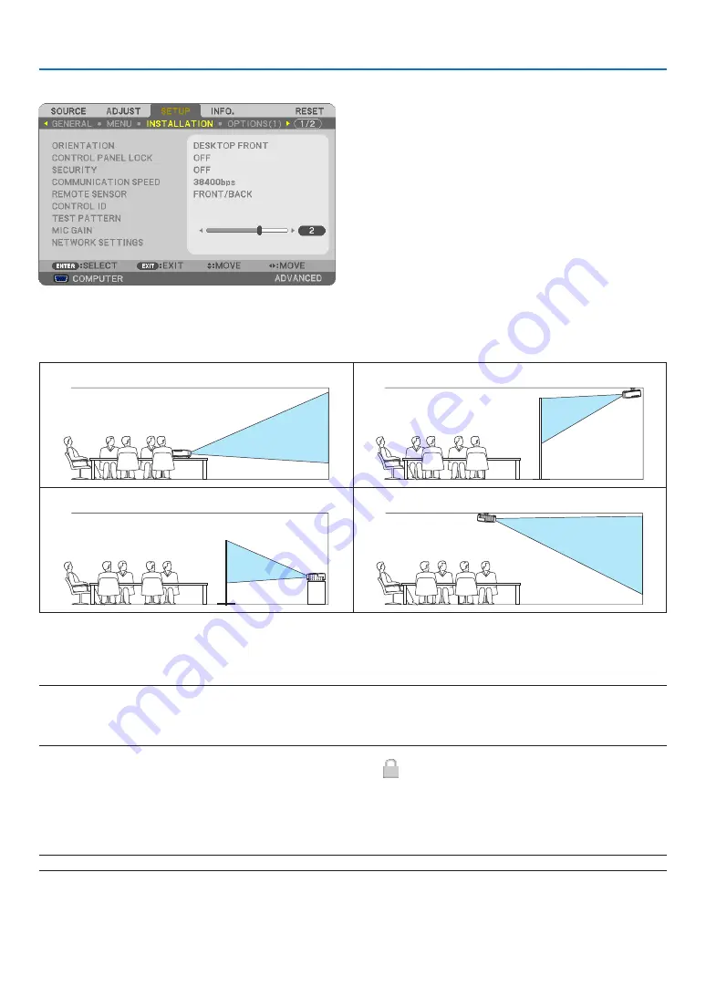 NEC NP-P401W User Manual Download Page 117