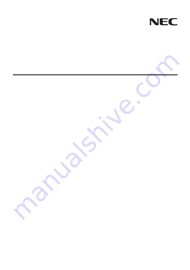 NEC NP-PE401H User Manual Download Page 1