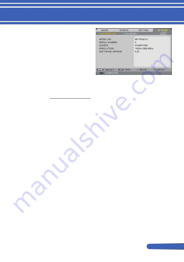 NEC NP-PE401H User Manual Download Page 60