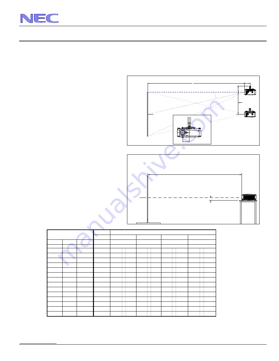 NEC NP4100W - WXGA DLP Projector Installation Manual Download Page 3