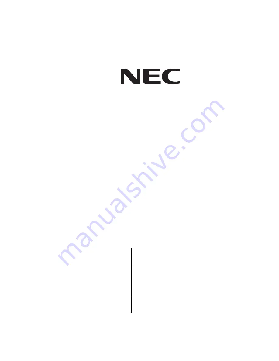 NEC NVM-Server XL Instructions For Installing And Activating Download Page 1