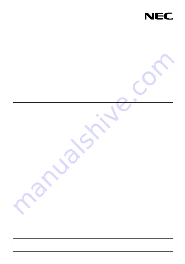 NEC PA1004UL-B User Manual Download Page 1