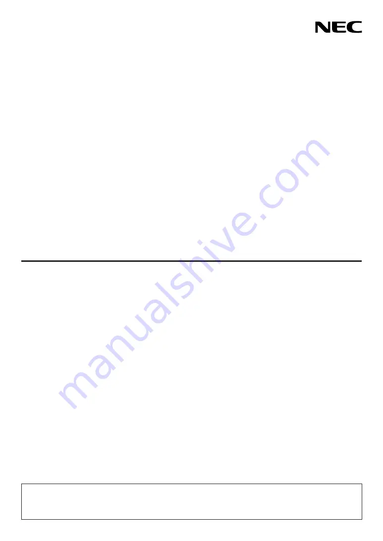 NEC PA521U User Manual Download Page 1