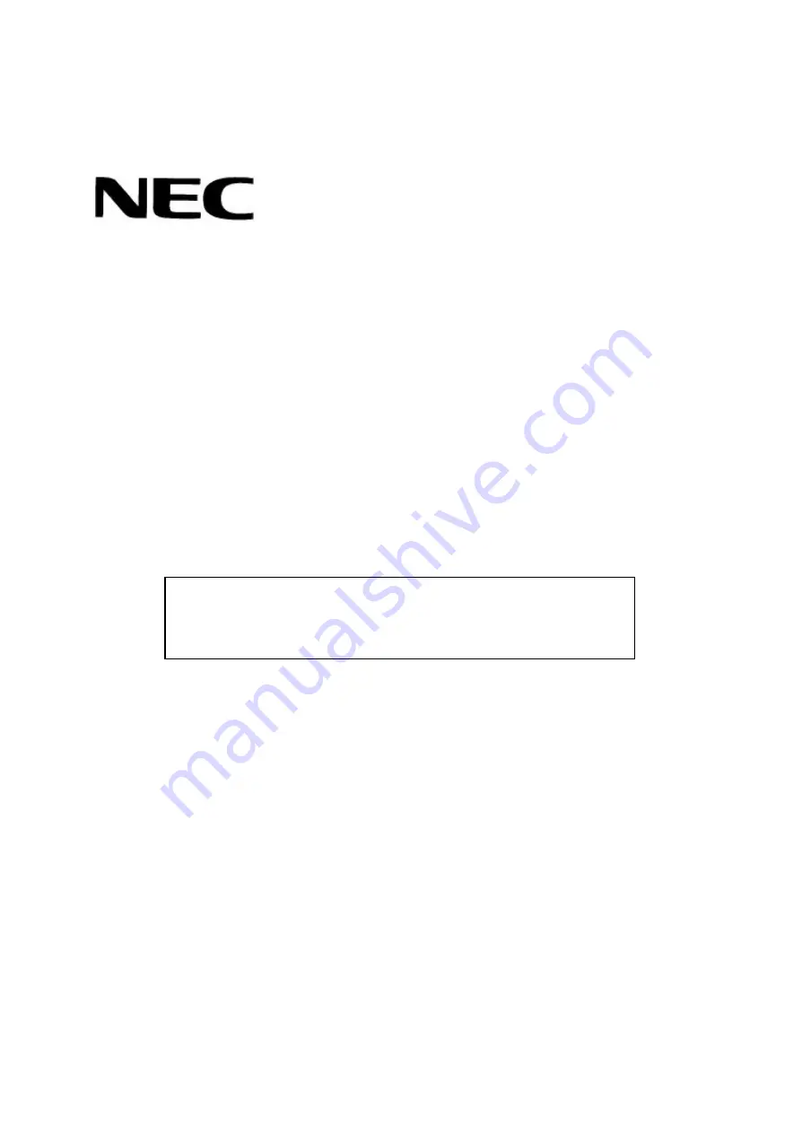 NEC PASOLINK+ Manual Download Page 1