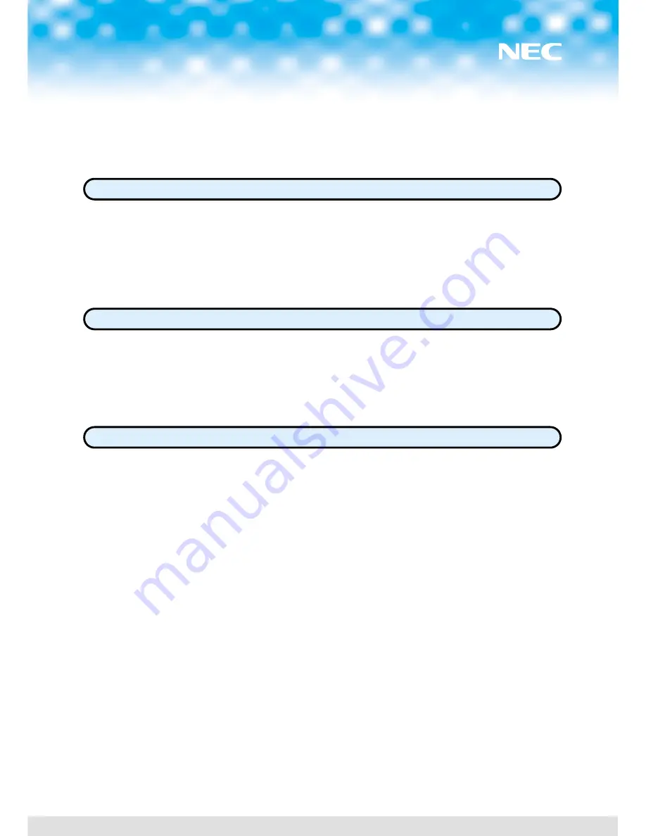 NEC PF32W01 User Manual Download Page 9