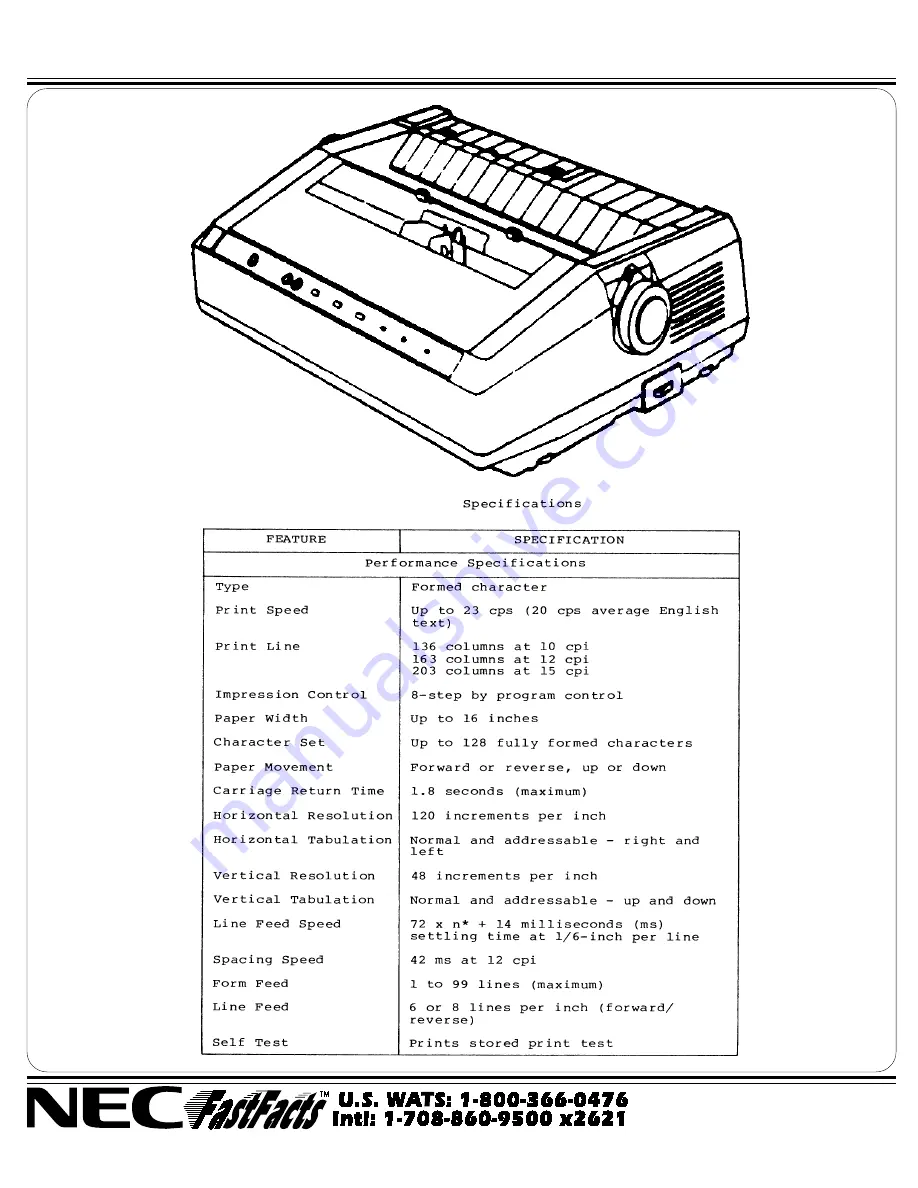 NEC Spinwriter 2000 Скачать руководство пользователя страница 1