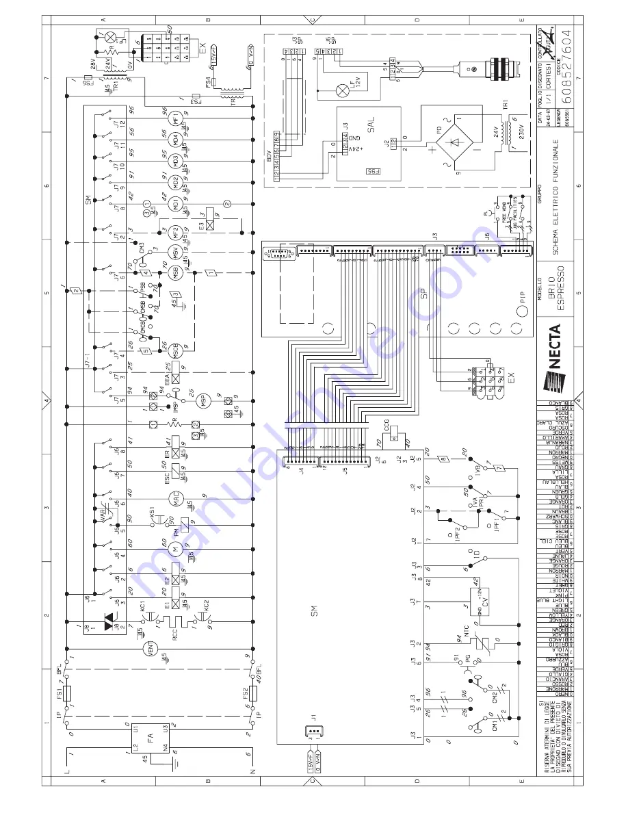 Necta Brio Espresso Installation, Use And Maintenance Manual Download Page 38