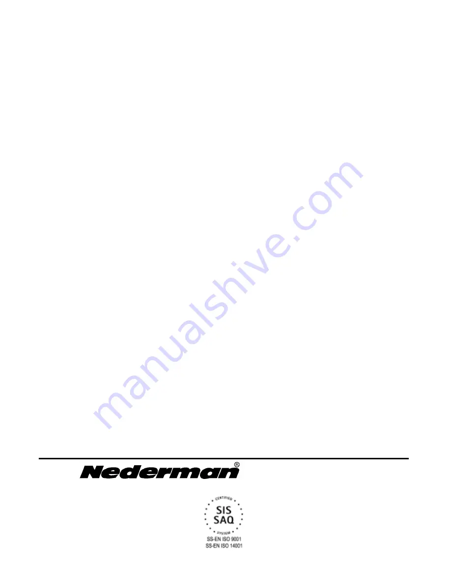 Nederman 512337 Instruction Manual Download Page 14