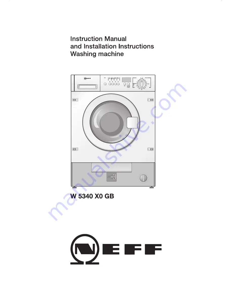 NEFF W 5340 X0 GB Скачать руководство пользователя страница 1