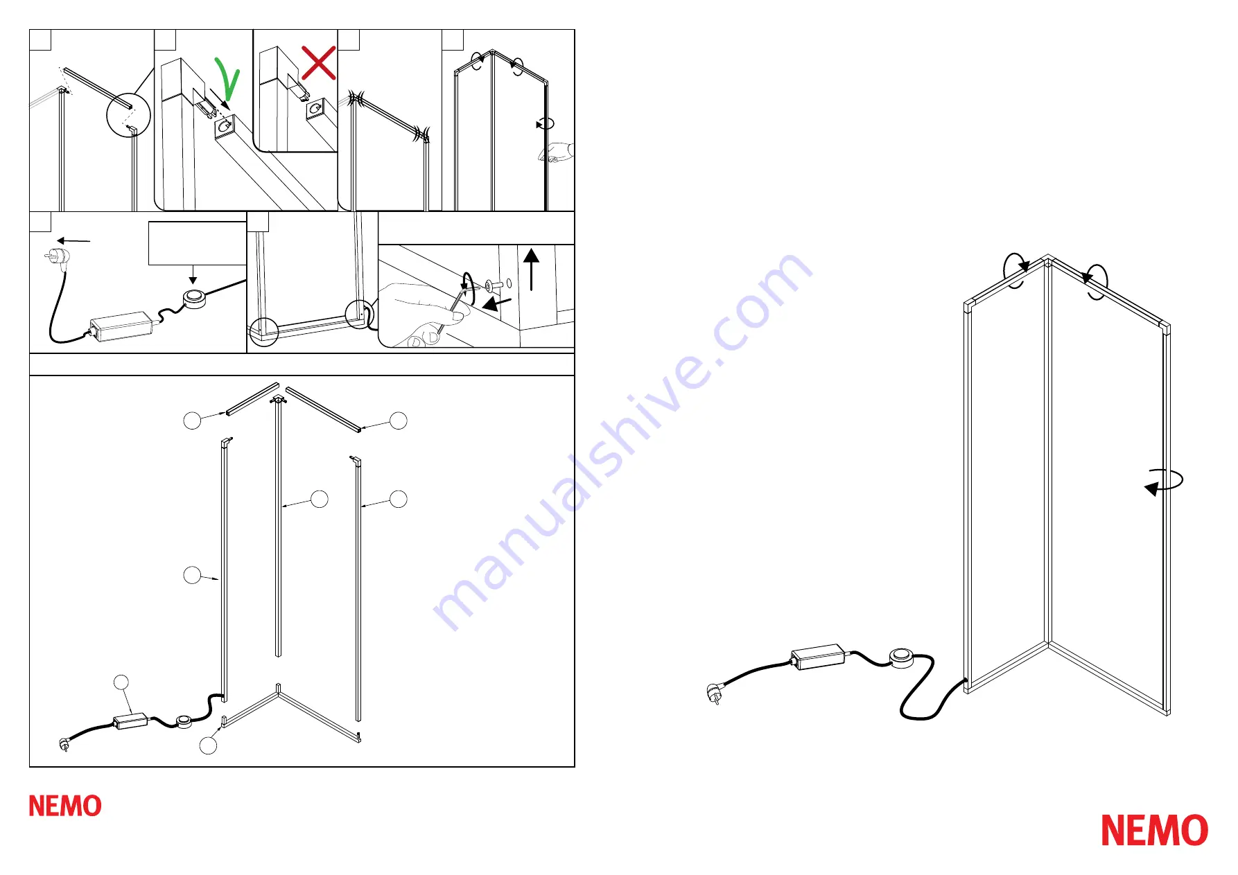 Nemo SPIGOLO FLOOR Assembly Instructions Download Page 1