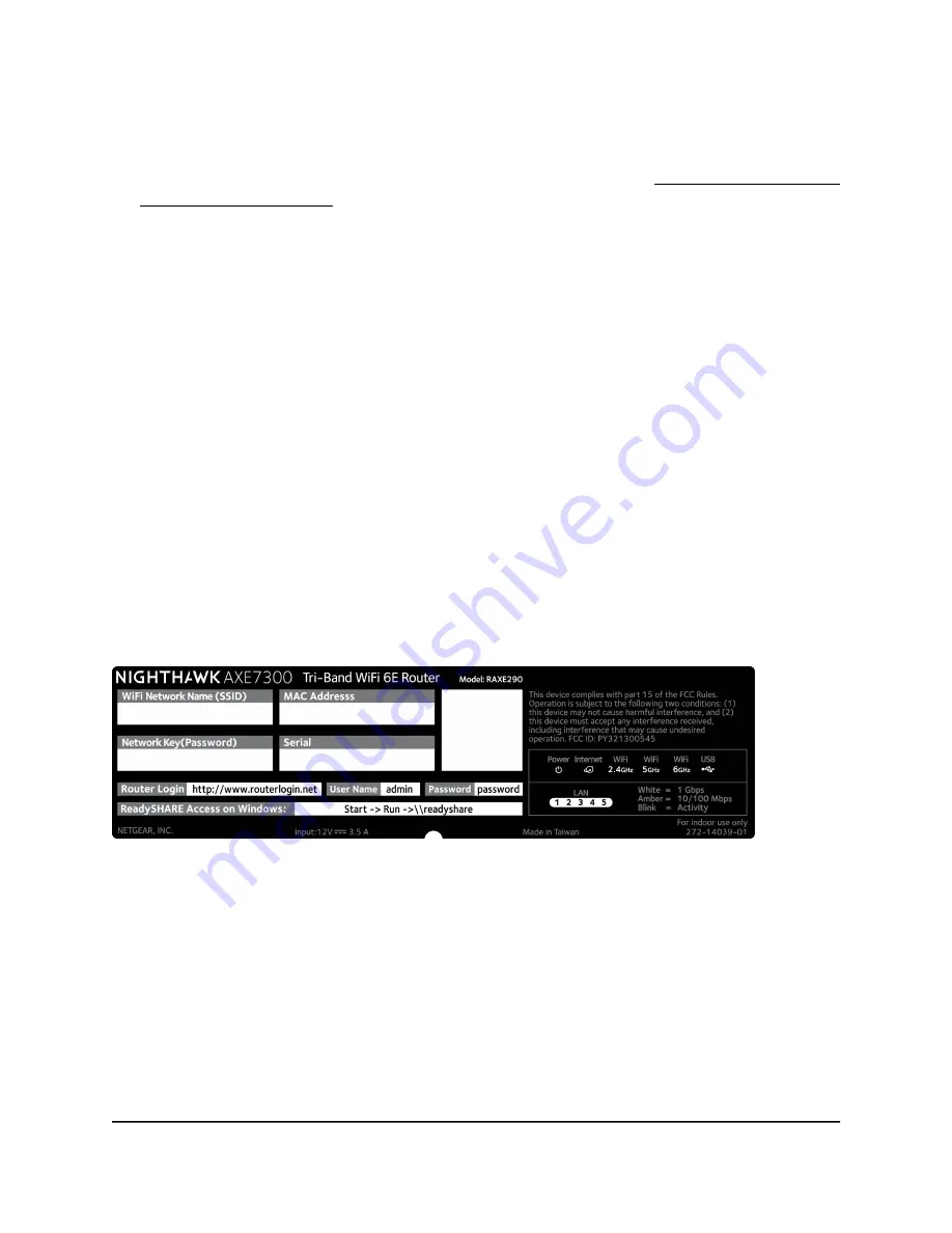 NETGEAR Nighthawk AXE7300 RAXE290 User Manual Download Page 15