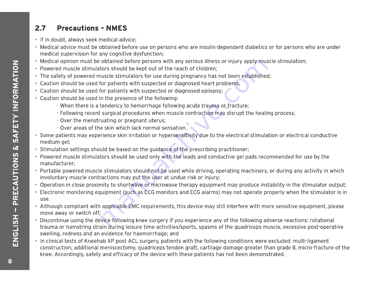 Neurotech 412 Instructions For Use Manual Download Page 8