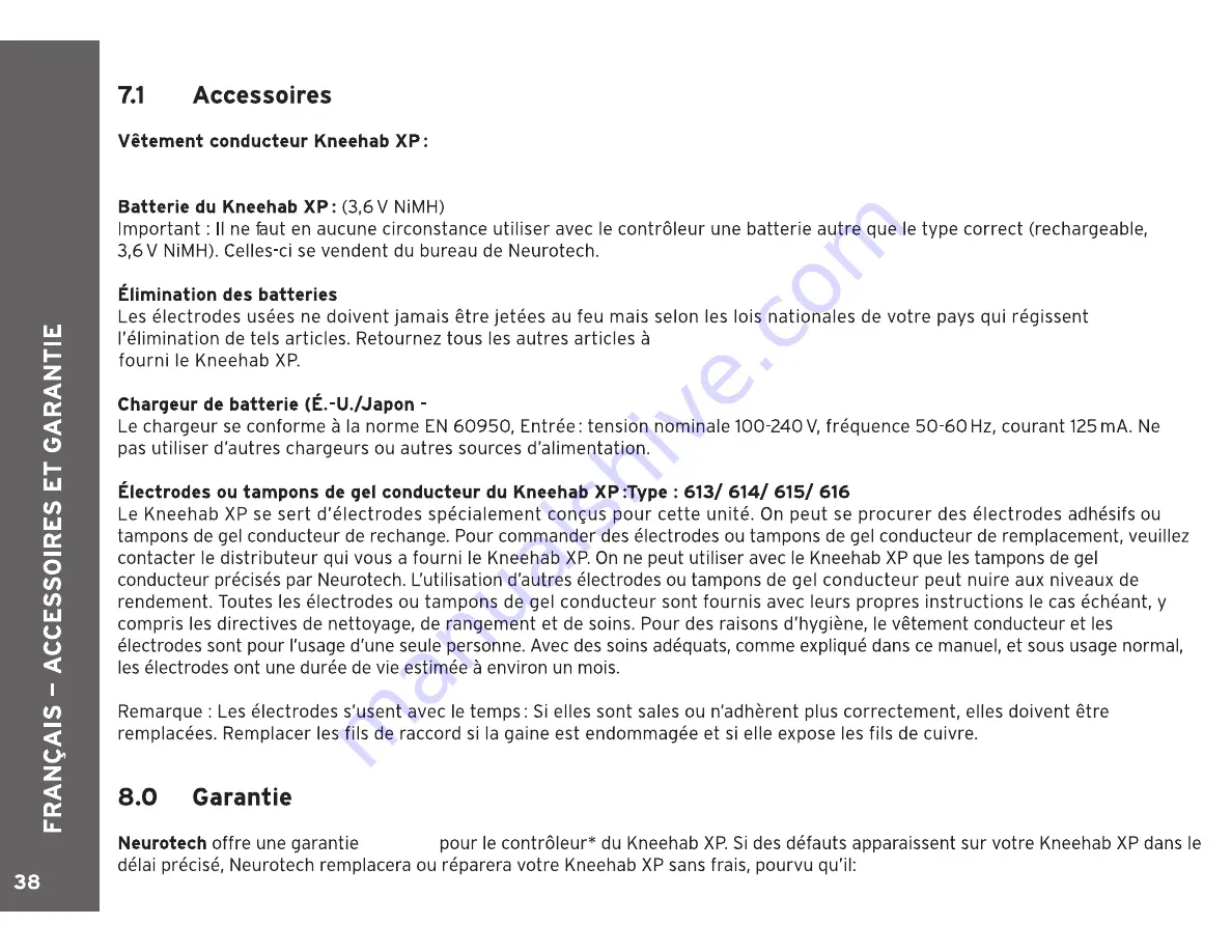 Neurotech 412 Instructions For Use Manual Download Page 38