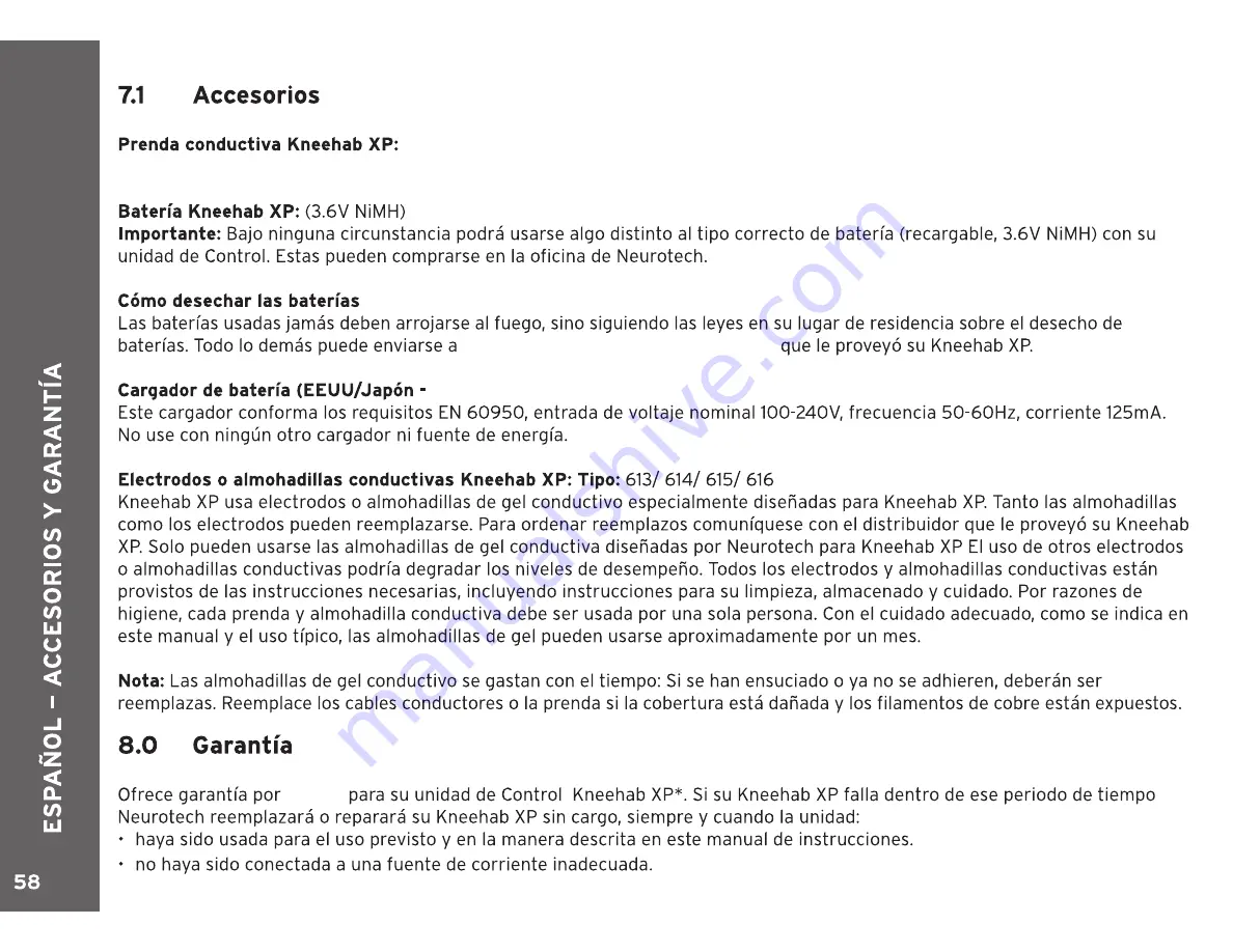 Neurotech 412 Instructions For Use Manual Download Page 58