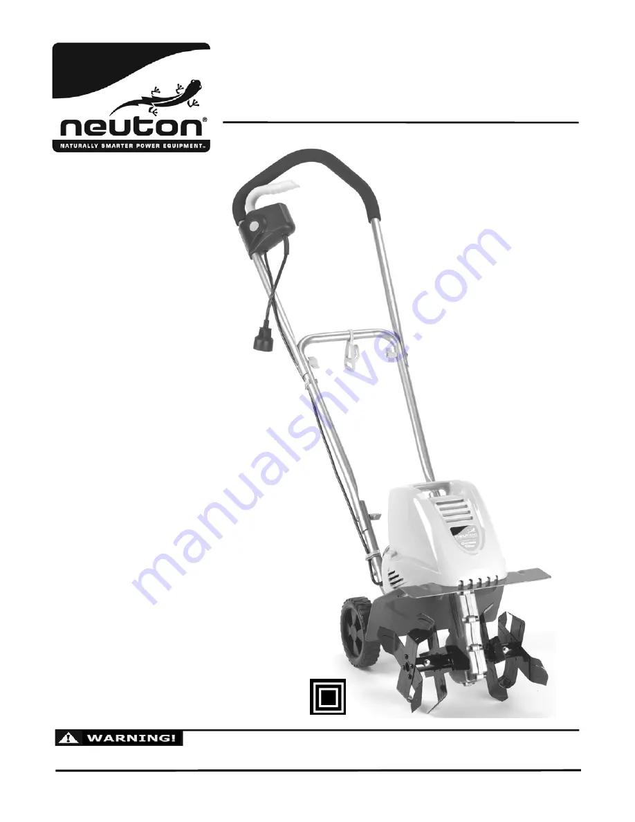 Neuton Corded Tiller Safety & Operating Instructions Manual Download Page 1