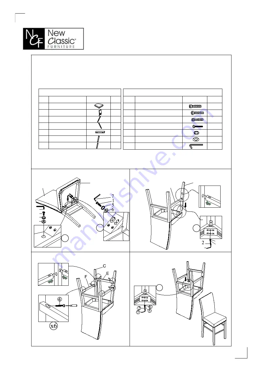 New Classic Furniture D400-52S Assembly Instruction Download Page 1